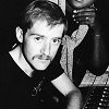 CIRCA 1975: Disco singer Sylvester aka Sylvester James and electronic dance music pioneer and producer Patrick Cowley pose for a portrait at the mixing board in a recording studio in circa 1980. (Photo by Michael Ochs Archives/Getty Images)